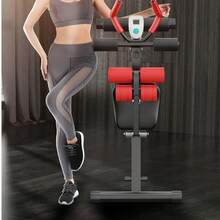 Équipement de fitness pour les abdominaux, entraîneur abdominal relâché, exerciseur abdominal pour usage domestique pour femmes, machine de mise en forme des abdominaux et de la taille - Appareil de beauté de la taille noir et rouge + corde de tension - Voir 7