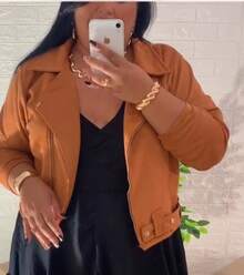 Women's Suede Premium Jacket - Camel - View 2