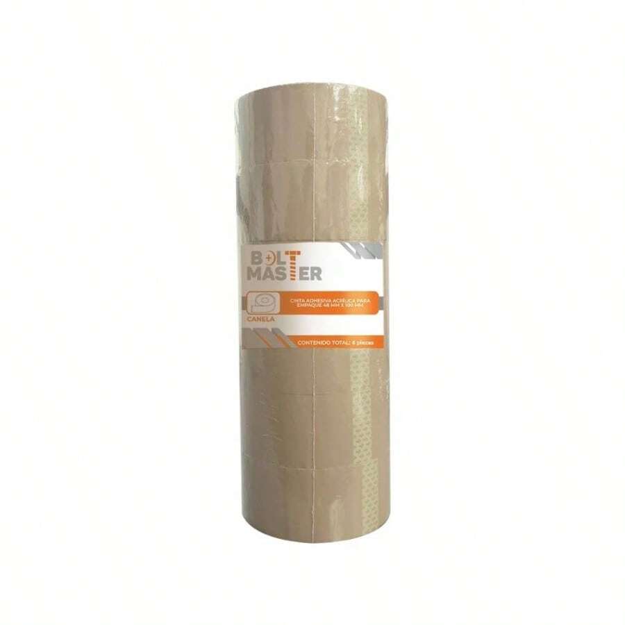 Cinta Adhesiva Acrlica para Embalaje y Sellado de Cajas Caja con 6 Rollos de 48 mmx en Colores Diferentes, Incluye Canela u2013 Alta Resistencia y Adherencia Duradera. Canela - Canela - Ver 1