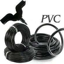 10米-30米花园浇水软管，4/7毫米PVC微灌管，1/4英寸直径，滴灌系统喷灌管，适用于温室、盆景等，也适用于家庭、庭院、草坪、景观、露台、植物、花卉，带打孔器 - 彩色 - 查看 2