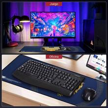Mouse Pad Gaming de Red Alliance, Pad Mouse de 80x30cm, Tapete Escritorio Profesional Para Teclado y Mouse, Alfombrilla Antideslizante Doble Costura, Porttil, Mousepad JuegosOficina - Azul - Ver 10