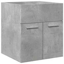 vidaXL 2-Tlg. Badmöbel-Set Betongrau Holzwerkstoff - Grey - View 6