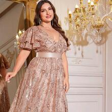 XUIBOL Váy cưới cho mẹ cô dâu tay ngắn sang trọng, trang trọng (Đính kèm nhiều họa tiết) - Rượu sâm banh - Xem 11