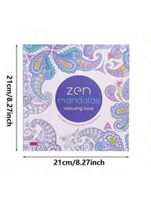 1 件全新曼陀罗着色书，大尺寸 8.27 * 8.27 英寸 126 页适合男士、女士、成人作为缓解压力的着色书，24 页小尺寸 7.28 * 7.28 英寸曼陀罗着色书、绘画书、缓解压力的书、着色书、生日礼物、节日礼物、文具礼物、圣诞节、万圣节 - 彩色 - 查看 15