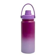 1 pieza Botella de agua de 600ml, Botella de agua deportiva, Vaso aislado al vacío de doble pared de acero inoxidable original, Taza, Taza para beber de viaje y al aire libre, Taza para fitness y deportes al aire libre, Taza de fondo plano, Taza para el coche, Vajilla para verano e invierno, Regalo para vacaciones - Multicolor - Ver 17