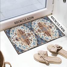 Tappeto passatoia lavabile in stile orientale, tappeto passatoia lungo blu per bagno, tappeto passatoia tradizionale a basso pelo e ampio per ingresso e corridoio, (Blu)