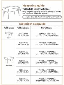 1pc Christmas Tablecloth, Bell & Christmas Tree Design, Waterproof Polyester Tableskirt, Tabletop Decor, Perfect For Christmas Party, Room, Kitchen, Home Decoration - Multicolor - View 5