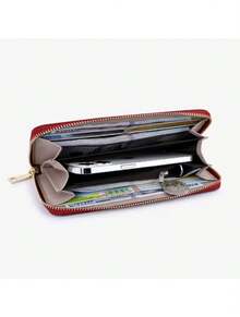 YUQING.FC Cartera Gran Capacidad Multicapa, Bolso Mano Con Cremaller T9612-042 - Negro - Ver 6