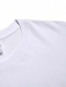 Men's T-Shirt, 100% Premium Cotton, Short Sleeve, Love Paw Print, Pet Dog Design, Stylish, Crew Neck, Plain, Casual Fashion. - 白色 - 查看 4