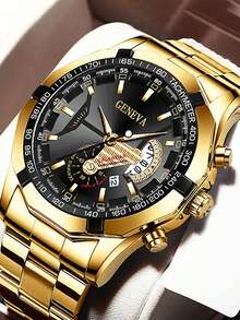 1件装时尚商务男童手表 | 石英机芯，日历功能，周年纪念礼物，父亲节礼物，生日礼物，男童节日礼物 - 彩色 - 查看 13