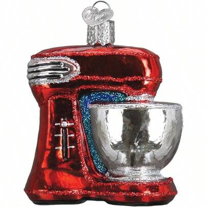 Old World Christmas Ornaments: Colección Chef's Adornos soplados de Vidrio para árbol de Navidad Mezclador