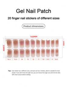 Miếng dán móng gel Emi, đế trong suốt, 20 miếng dán móng gel, miếng dán, cần đèn UV, chất lượng salon, lâu trôi, ES20 bán buôn xuyên biên giới, giao hàng tận nơi, sách đỏ, miếng dán móng cùng kiểu, miếng dán móng cho đầu ngón tay - Màu Tím - Xem 4
