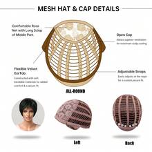 Synthetic Hair Brown Short Layered Bob Wig - Stylish & Sleek Style Suitable For Women, Ideal For Daily Wear Or Special Occasions - 棕色 - 查看 4