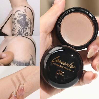 QIC Medium To Full Coverage Concealer Cream - Matte Finish For All Skin Tones, Hides Scars & Dark Spots, Long-Lasting, Plant-Based Formula, Multi-Color, Compact Size For On-The-Go Makeup Application Christmas Winter Graduation Birthday Holiday Spring Summer Y2K Fashion Makeup Cosmetic Party Beach Travel Camping Outdoors School Campus Trip Festivals Present Rose Girl Gift Cosplay Best Color Charm Vibe Face Makeup