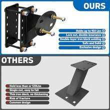 Spare Tire RackSoporte de montaje de neumático de repuesto de doble capa para remolque soporte de neumático de repuesto para remolque de barco resistente montaje de neumático de repuesto para remolque de barcoSpare Tire Rack - como en la foto - Ver 4