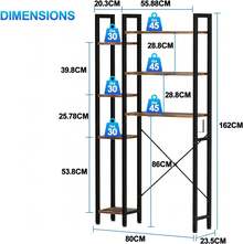 Estantería Sobre el Inodoro, Organizador de Baño de Niveles Ajustable, Mueble para Inodoro, Ahorro de Espacio con Ganchos, Estantería de Baño Multifuncional Se Adapta a la Mayoría de los Inodoros - Casual - Ver 8
