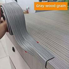 1 Stück selbstklebender Holzmaserung Dekorationsstreifen, matte Vinyl-Oberfläche, Wand Dekorationskante, selbstklebender dekorativer Wandaufkleber, modernes minimalistisches Design, Heimdekoration