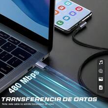 C, 2 Paquete C a C, 100W Tipo C a - C, Tipo C Carga Rpida, para Carga Estable y Rpida, Compatible con Porttiles, Tabletas, Telfonos Mviles 1 metro - 1 metro - Ver 5