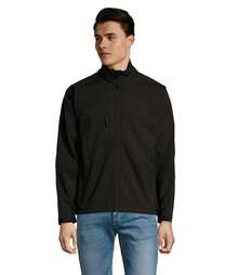 THEGEWA Men's 340gsm Softshell Thermal Jacket With Fleece Lining, Functional Design And Full Zip, 11 Colors Available, Perfect For Outdoor Use And Customization - Available S To 3XL - MARNAULA - Black - View 5