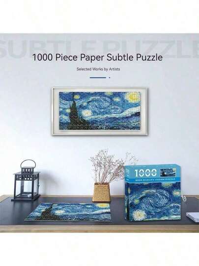 2025 New Arrival - Must-Have For Puzzle Enthusiasts, 1000-Piece Famous Painting Paper Jigsaw Puzzle, Museum-Grade Art Replica, Stress Relief, Precise Printing, Ideal For Home Entertainment/Puzzle Collection, Birthday/Holiday/Christmas/ Gift