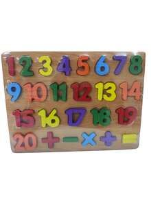 Abecedario de Madera Didactico Escolar 1pz Abecedario o Numeros de Madera Enseñanza Aprendizaje - Números de Madera - Ver 2