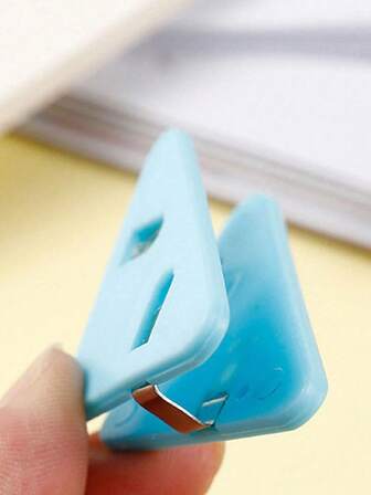 5/10 piezas Clips de papel triangulares de colores, de plástico duradero, multiusos y antideslizantes, ideales para oficina, estudio, documentos y almacenamiento