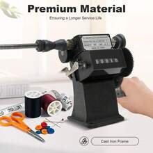 Dual Purpose Manual Coil Winder Machine Wire Tool Counter Hand Coil Winding Tool - Black - View 1