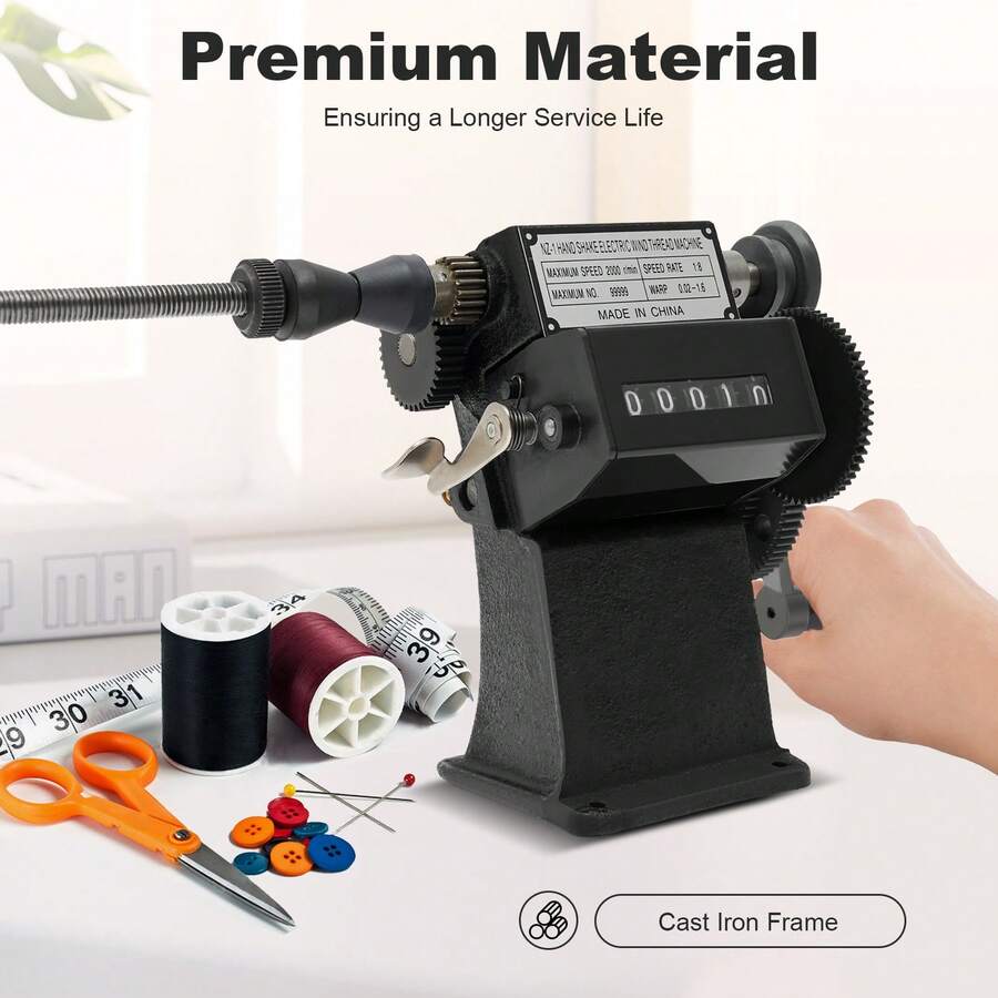 Dual Purpose Manual Coil Winder Machine Wire Tool Counter Hand Coil Winding Tool - Black - View 1
