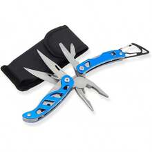 CM-TOP Multiherramienta Herramientas Multiuso De Acero Inoxidable Con Navaja Plegable Herramienta Multiusos De Bolsillo Llave Abrelatas Camping Supervivencia de alta calidad (MARTILLO) - Cuchillo - Ver 10