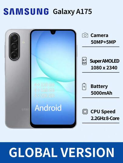 Samsung Galaxy A17 6.7英寸 Super AMOLED 双卡双待解锁智能手机，配备 5000 万像素 OIS 三摄 + 1300 万像素前置摄像头、90Hz 显示屏、大容量电池、2TB 可扩展存储、NFC、快速充电，适合日常使用 - 时尚纤薄设计，安卓系统