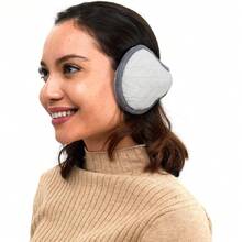 Unisex Foldable Ear Warmers Knits Winter EarMuffs,26339344 - 白色 - 查看 5