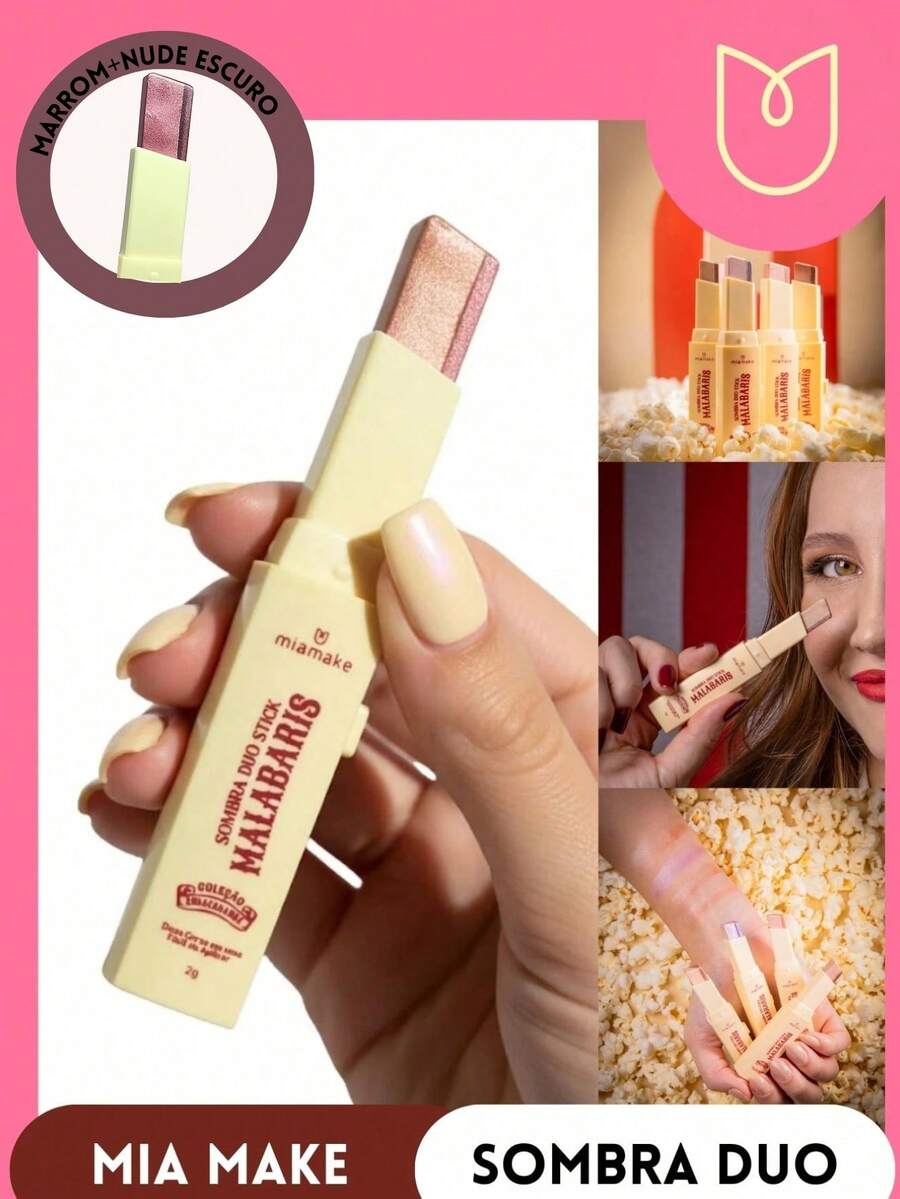 MIAMAKE MIA MAKE DUO STICK EYESHADOW MALABARIS - 棕色+深裸色 - 查看 1