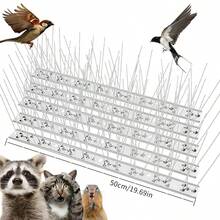 鸽子刺 不锈钢 9.84 英寸/12.99 英寸/19.69 英寸驱鸟刺 驱鸟刺 适用于阳台、屋顶花园的鸟类保护，附赠扎带