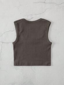 3 pièces Camisole dos nageur, Soutien-gorge de sport sans couture Yoga Fitness Débardeur, Top de couche de base élastique et respirant pour la course - Multicolore - Voir 6