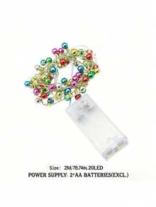 Đèn LED dây nhiều màu với bóng đèn tròn mini, đèn dây hạt nhỏ nhiều màu, đèn trang trí vòng hoa, thích hợp cho gia đình, phòng ngủ, phòng khách, trang trí cây thông, sinh nhật, tiệc tùng, ngày lễ, đám cưới, ngày lễ tình nhân, lễ Phục sinh, lễ Tạ ơn, giáng sinh, halloween và nhiều dịp khác, chạy bằng pin (không bao gồm pin) - Nhiều màu - Xem 5