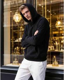 Hot SellerSummer BestsellersMen's Hoodie Fleece Pullover Long Sleeve Hooded Sweatshirt Solid Color Drawstring  Pocket Hoodie (S-3XL)Supple - Red - View 2
