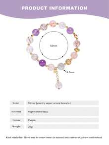 [VE] 1pc High Quality S925 Silver Brazilian Natural Amethyst Crystal Bracelet, Triple Helix Bone Stem, Suitable For Self, Bestie, Girlfriend, Friend, Mom, Unisex. Jewelry Color Random - Bracelet - View 7