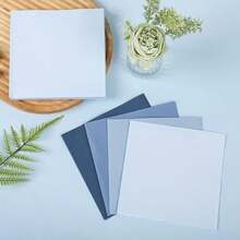 20pcs/40pcs/60pcs/80pcs,Dusty Blue Party Napkins Gradient Blue Disposable Paper Napkins 4 Colors 6.5" Luncheon Cocktail Napkin For Birthday Wedding Baby Shower Party Celebration Gathering Supplies - Blue - View 2