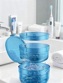 Hộp đựng dụng cụ chỉnh nha tiện lợi, Hộp đựng dụng cụ chỉnh nha vô hình, Hộp vệ sinh tiện lợi, Thiết kế thoát nước, Thích hợp cho gia đình, ngoài trời và du lịch - Nhiều màu - Xem 6