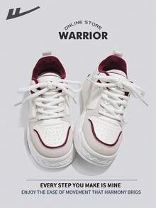 WARRIOR 战士舒适街头风格雪地靴女秋冬舒适跑步鞋朴素风格休闲而时尚的运动鞋全年适用耐磨全天穿着训练运动鞋保暖内衬运动鞋