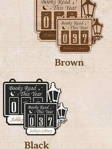 1件定制木质姓名画，个性化姓名阅读卡拼图设计，定制木质DIY画，大小写字母可选，0-9字母，复活节礼物，定制桌面摆件，定制礼物，个性化装饰品，个性化礼物，家居装饰礼物，波西米亚风装饰，木质装饰，蒙特梭利风格，送给女朋友、朋友的礼物，送给她的礼物，适合书房、图书馆 - 讀書牌 - 查看 5