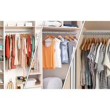 70-120cm/87cm-160cm Extendable Stainless Steel Wardrobe Rail, Adjustable Clothes Rail Pole With End Sockets - 87-160CM - View 7