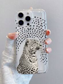 1个时尚艺术波点豹纹透明气垫TPU材质防摔手机壳，适合作为节日礼物，兼容苹果、Galaxy S22/23/24/25/A05/A05S/A53/A54/A55等型号 - 彩色 - 查看 2