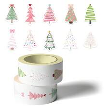 500Pcs Christmas Tree Decorations Christmas Sticker Roll Cute Cartoon Christmas Stickers Kawaii Merry Christmas Gifts Christmas Decorations Christmas Gifts Vinyl Waterproof Stickers For Water Bottle,Computer,Laptop,Phone,Luggage,Notebook,Fridge