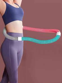 1件装弹簧式柔软弹性束腰带，成人健身瘦腰，可折叠柔软腹部塑形 - 彩色 - 查看 4