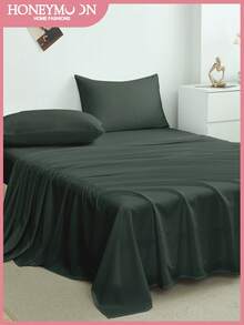 1 funda de almohada de unicolor, sin relleno de almohada, suave, resistente a las arrugas, resistente a la decoloración, transpirable, sin relleno, lavable a máquina, certificada Oeko-Tex - Verde Oscuro - Ver 2