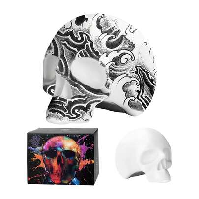 Dụng cụ thực hành xăm hình đầu lâu bằng silicon, phụ kiện trang điểm, dụng cụ thêu 3D trống tự làm cho nghệ sĩ xăm hình.