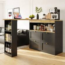 Bar Tables - Black + MDF - View 9