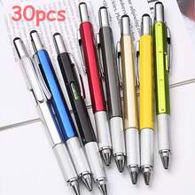 1/30pcs Multi-Functional Tool Pen, Ideal Gift For Men, With Ballpoint Pen/Screwdriver/Level/Ruler, Portable Multifunctional Tool For Home Repair/Office/School Projects, Back To School - Multicolor - View 23