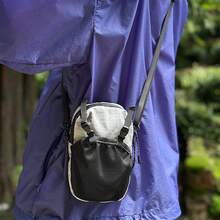 Bolsa para botella de agua para mujer, bolsa para teléfono de gran capacidad, bandolera con correa ajustable. - Gris Claro - Ver 3